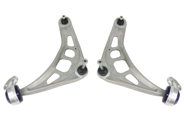 SuperPro 2000 BMW 323Ci Base Front Alloy Lower Control Arm Set (STD Alignment) - Bull Strap