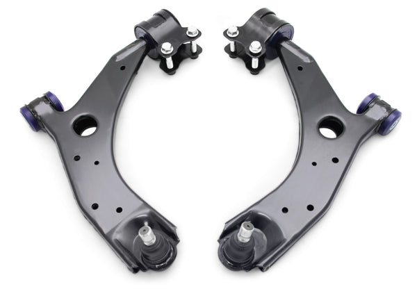SuperPro 2004 Mazda 3 i Front Lower Control Arm Set w/ Bushings - Bull Strap