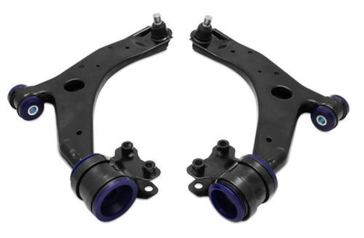 SuperPro 2004 Mazda 3 i Front Lower Control Arm Set w/ Bushings - Bull Strap
