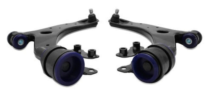 SuperPro 2004 Mazda 3 i Front Lower Control Arm Set w/ Bushings - Bull Strap