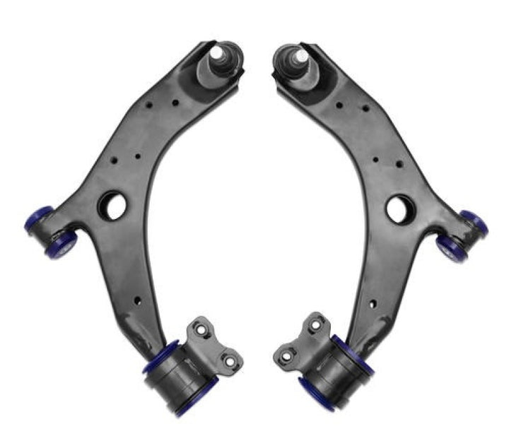 SuperPro 2004 Mazda 3 i Front Lower Control Arm Set w/ Bushings - Bull Strap