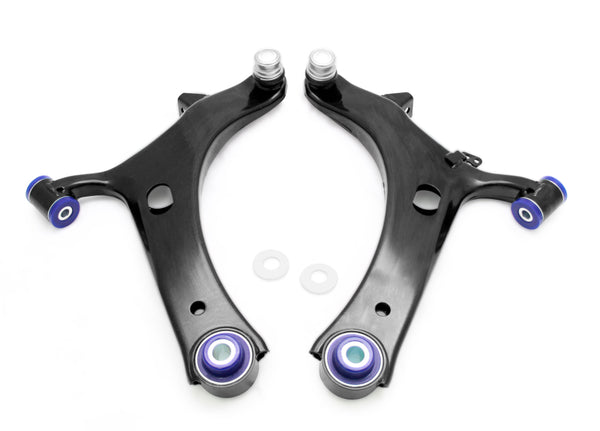 SuperPro 2005 Subaru Legacy i Front Lower Control Arm Set w/ Bushings - Bull Strap