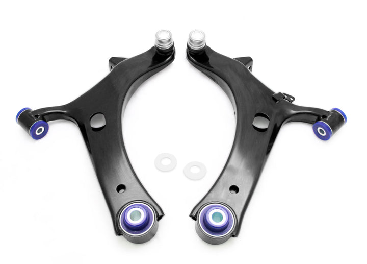 SuperPro 2005 Subaru Legacy i Front Lower Control Arm Set w/ Bushings - Bull Strap