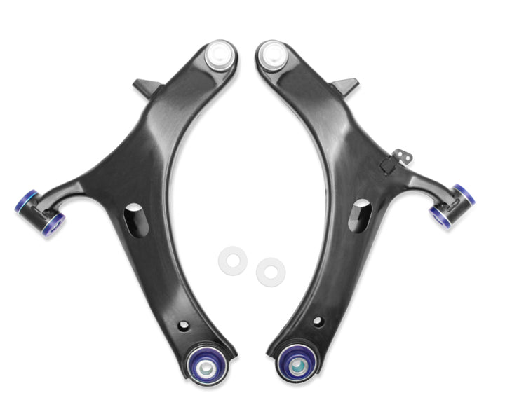SuperPro 2005 Subaru Legacy i Front Lower Control Arm Set w/ Bushings - Bull Strap