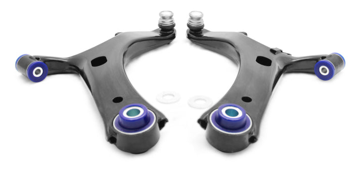 SuperPro 2005 Subaru Legacy i Front Lower Control Arm Set w/ Bushings - Bull Strap