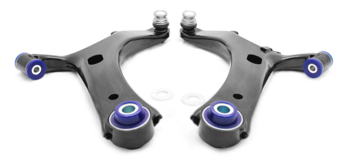 SuperPro 2005 Subaru Legacy i Front Lower Control Arm Set w/ Bushings - Bull Strap