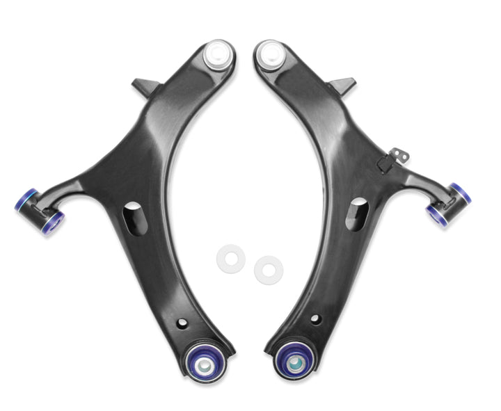 SuperPro 2005 Subaru Legacy i Front Lower Control Arm Set w/ Bushings - Bull Strap