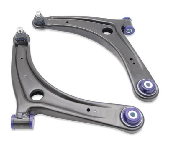 SuperPro 2008 Mitsubishi Lancer GTS Front Lower Control Arm Set w/ Bushings - Bull Strap