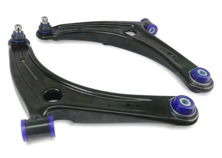 SuperPro 2008 Mitsubishi Lancer GTS Front Lower Control Arm Set w/ Bushings - Bull Strap