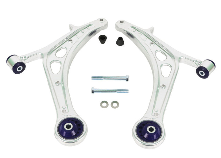 SuperPro 2008 Subaru Impreza WRX STI Front Lower Alloy Control Arm Kit (+Caster) - Bull Strap