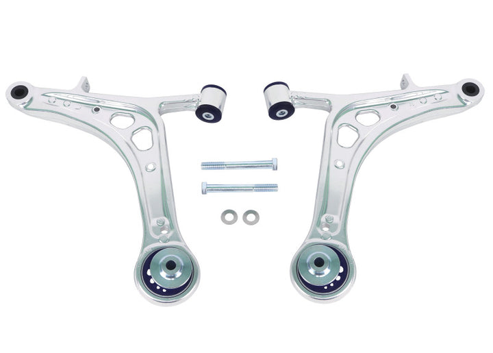 SuperPro 2008 Subaru Impreza WRX STI Front Lower Alloy Control Arm Kit (+Caster) - Bull Strap