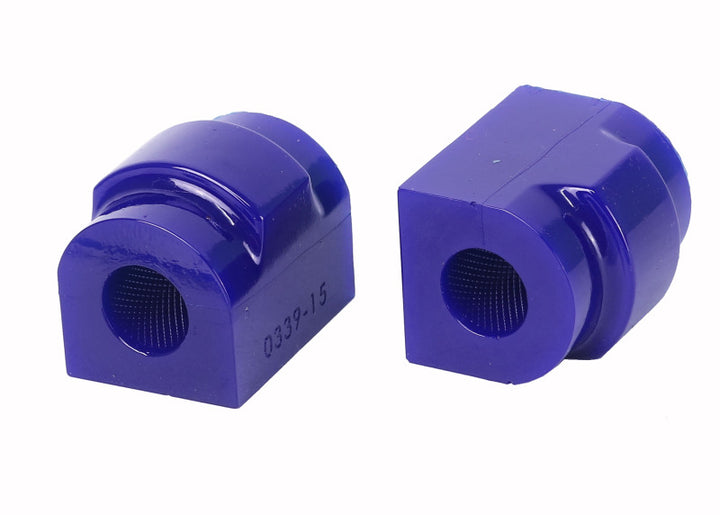 SuperPro 2009 BMW Z4 sDrive30i Rear 15mm Sway Bar Mount Bushing Set - Bull Strap