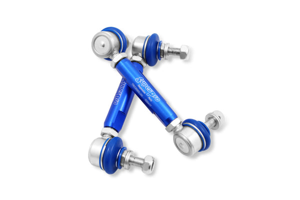 SuperPro 2014 Mazda 3 i SV Rear HD Adjustable End Link Set (10mm Studs 140mm-185mm Length) - Bull Strap