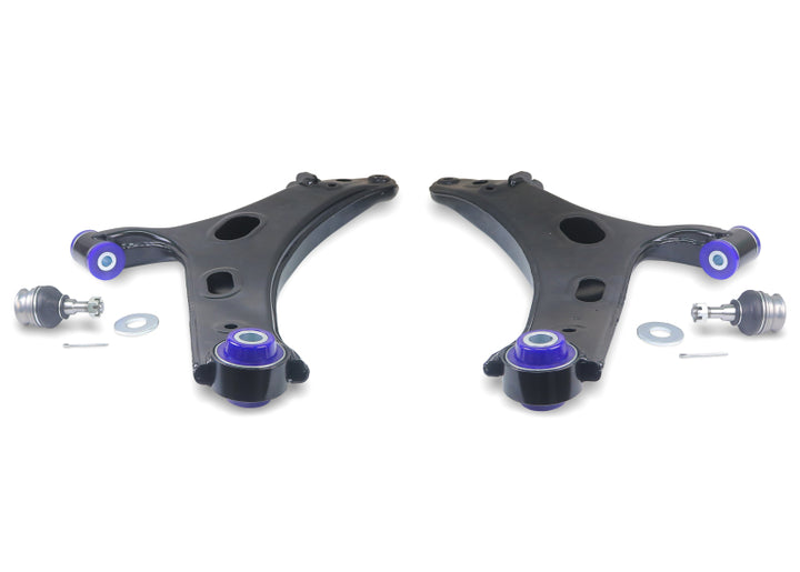 SuperPro 2014 Subaru Forester 2.5i Touring Front Lower Control Arm Set w/ Bushings - Bull Strap