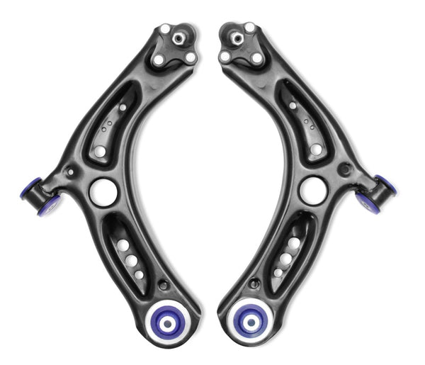 SuperPro 2015 Audi A3 Quattro Premium Front Lower Control Arm Set w/ Bushings - Bull Strap