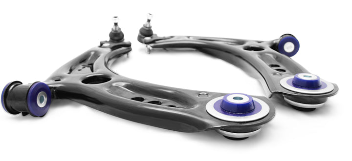 SuperPro 2015 Audi A3 Quattro Premium Front Lower Control Arm Set w/ Bushings - Bull Strap
