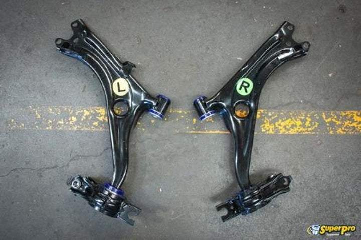 SuperPro 2016 Honda Civic EX Front Lower Control Arm Set w/ Bushings - Bull Strap