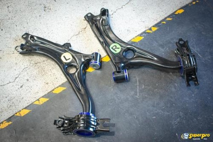 SuperPro 2016 Honda Civic EX Front Lower Control Arm Set w/ Bushings - Bull Strap