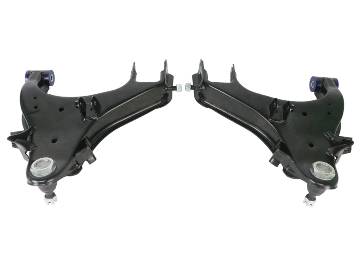 SuperPro 98-04 Nissan Frontier 2WD D22 Front Lower Control Arm Set - Bull Strap