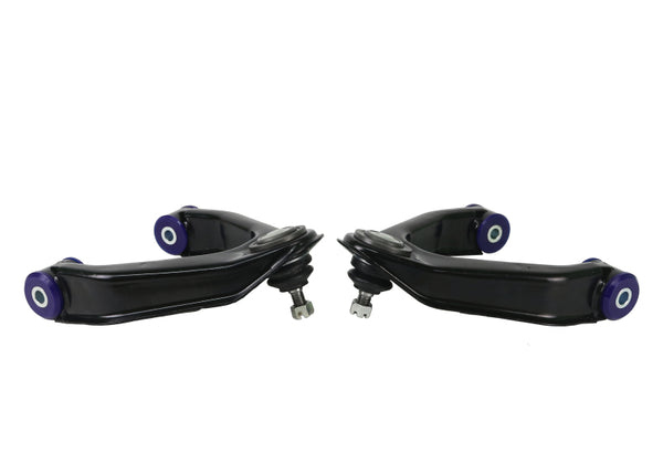 SuperPro 98-04 Nissan Frontier 2WD D22 Front Upper Control Arm Set - Bull Strap