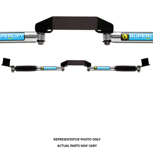 Superlift 05-19 Ford F-250 SD 4WD Dual Steering Stabilizer Kit - SL SS Bilstein (Gas) 3in Lift Req. - Bull Strap