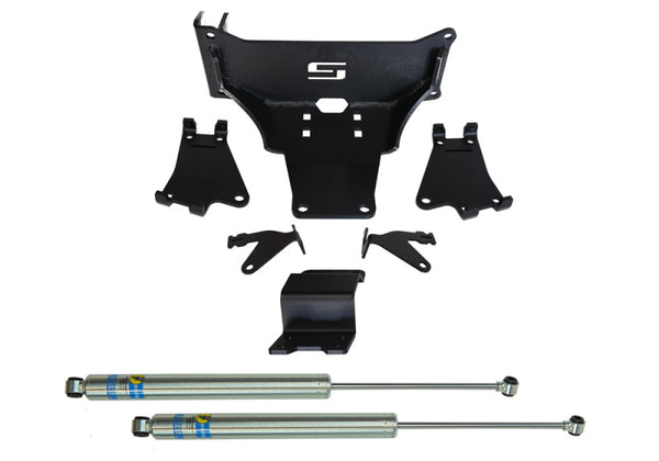 Superlift 05-23 F-250/350 4WD Dual Steering Stabilizer Kit w/ Bilstein Shocks - No Lift Required - Bull Strap
