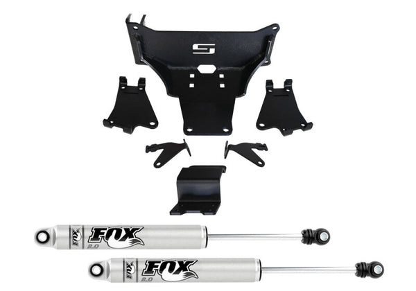 Superlift 17-24 Ford F-450/550 Super Duty 4WD Dual Steering Stabilizer Kit w/ Fox 2.0 Shocks - Bull Strap