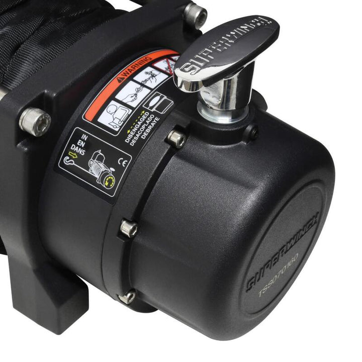 Superwinch 11500 LBS 12V DC 3/8in x 80ft Synthetic Rope Tiger Shark 11500 Winch - Bull Strap
