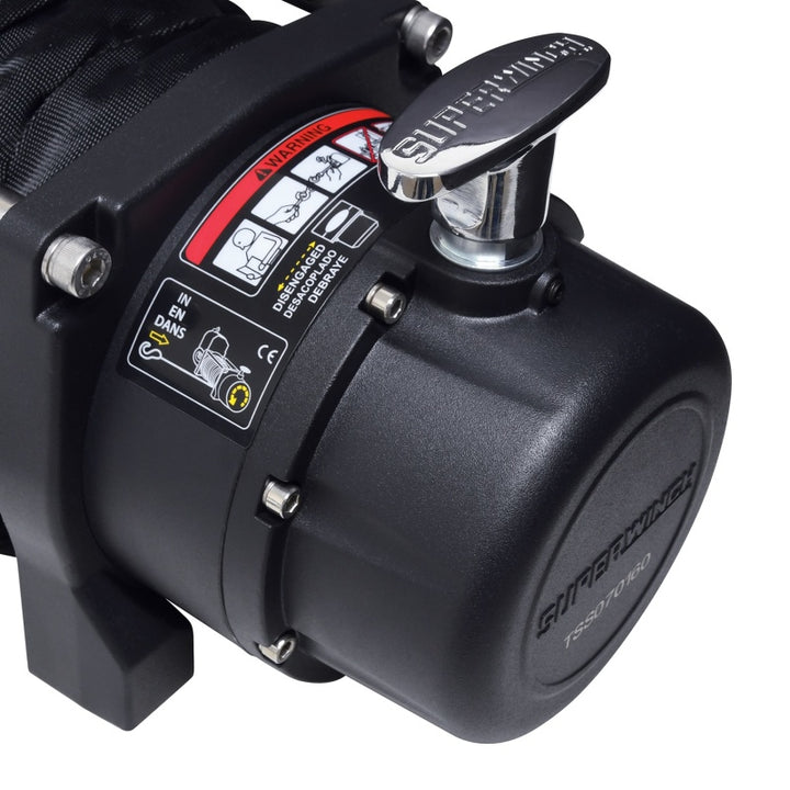 Superwinch 11500 LBS 12V DC 3/8in x 80ft Synthetic Rope Tiger Shark 11500 Winch - Bull Strap