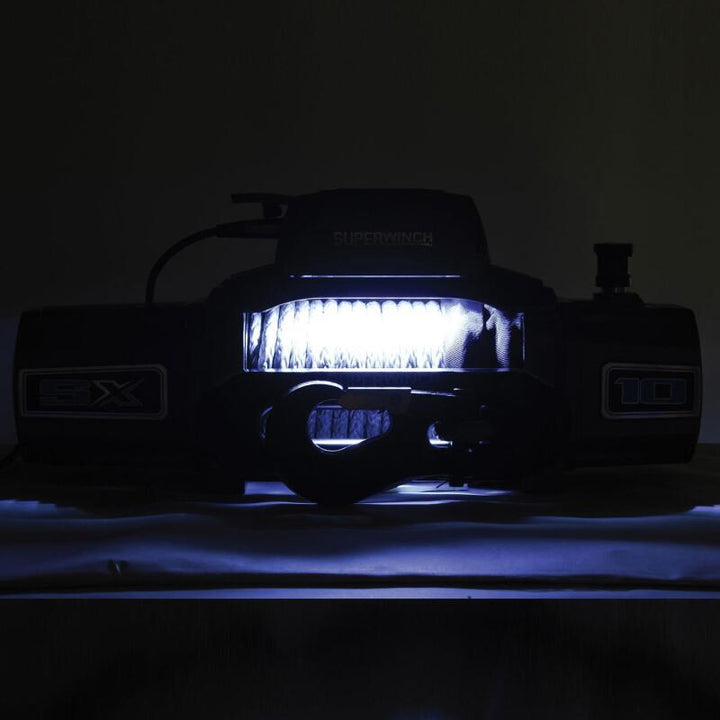 Superwinch 12000 LBS 12V DC 3/8in x 80ft Synthetic Rope SX 12000SR Winch - Graphite - Bull Strap