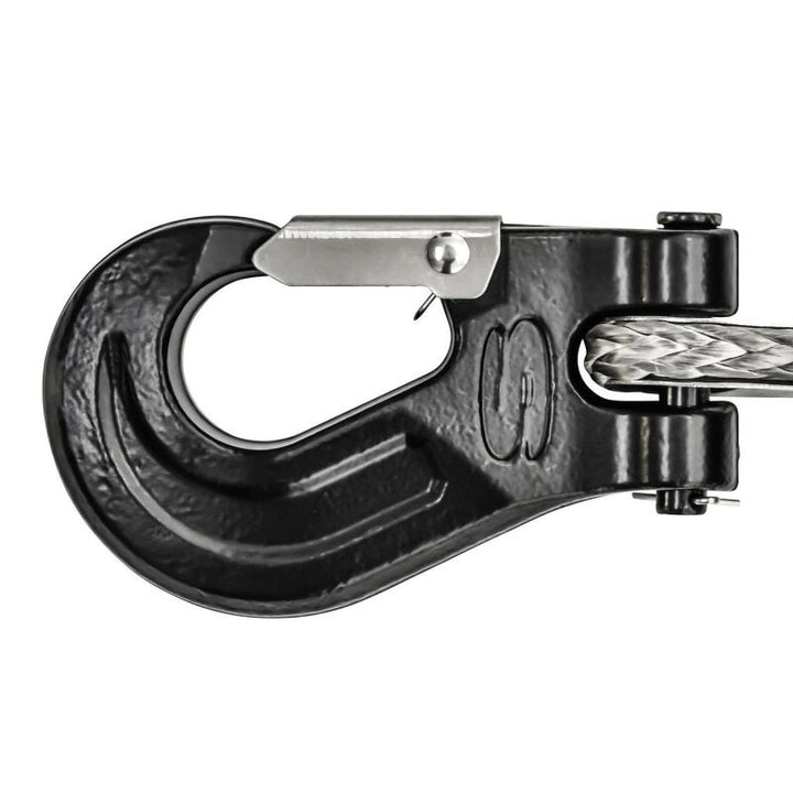 Superwinch 12000 LBS 12V DC 3/8in x 80ft Synthetic Rope SX 12000SR Winch - Graphite - Bull Strap