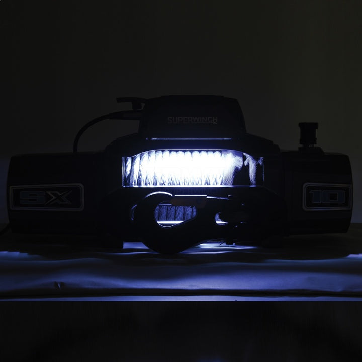 Superwinch 12000 LBS 12V DC 3/8in x 80ft Synthetic Rope SX 12000SR Winch - Graphite - Bull Strap