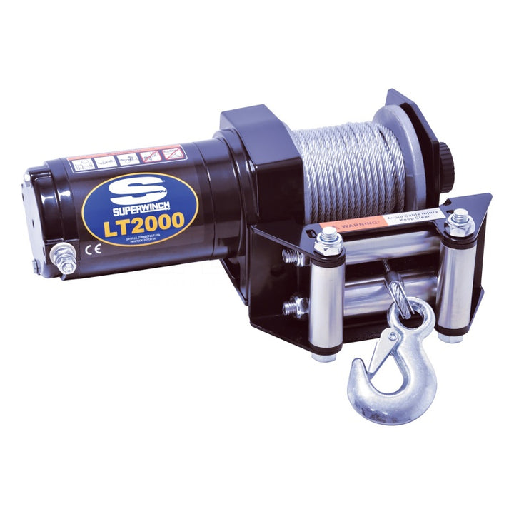 Superwinch 2000 LBS 12V DC 5/32in x 49ft Steel Rope LT2000 Winch - Bull Strap