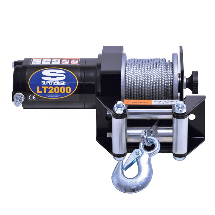 Superwinch 2000 LBS 12V DC 5/32in x 49ft Steel Rope LT2000 Winch - Bull Strap