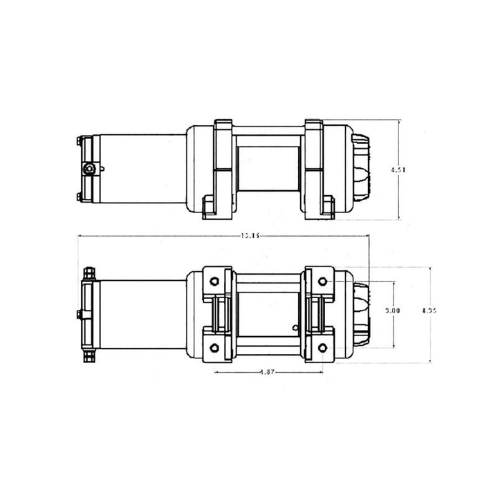 Superwinch 2000 LBS 12V DC 5/32in x 49ft Steel Rope LT2000 Winch - Bull Strap