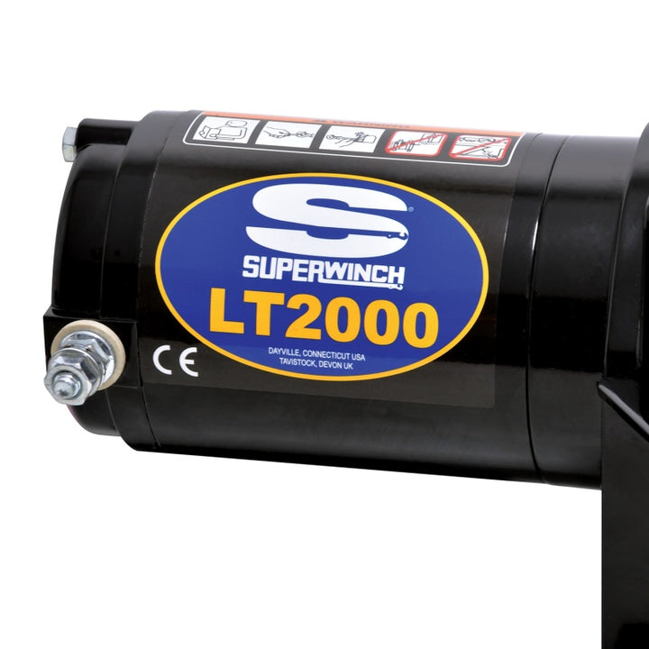 Superwinch 2000 LBS 12V DC 5/32in x 49ft Steel Rope LT2000 Winch - Bull Strap