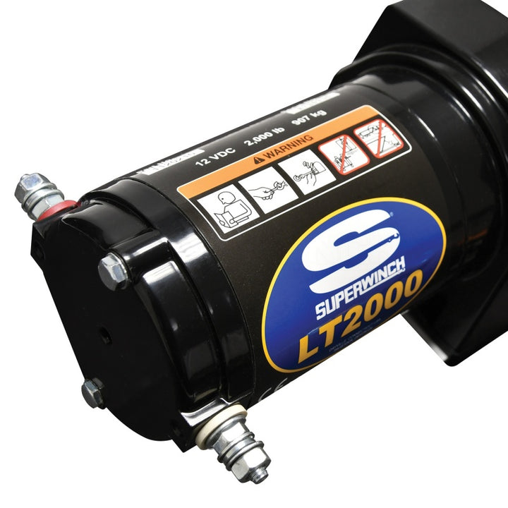 Superwinch 2000 LBS 12V DC 5/32in x 49ft Steel Rope LT2000 Winch - Bull Strap