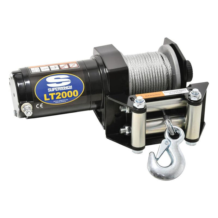 Superwinch 2000 LBS 12V DC 5/32in x 49ft Steel Rope LT2000 Winch - Bull Strap