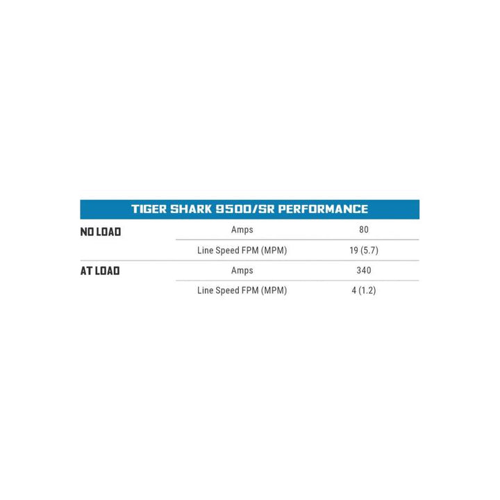 Superwinch 9500 LBS 12V DC 11/32in x 95ft Steel Rope Tiger Shark 9500 Winch - Bull Strap