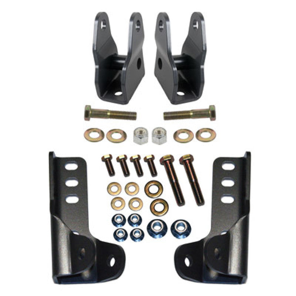 Synergy 07-18 JeepWrangler JK/JKU Front Lower Shock Extension Brackets - Bull Strap