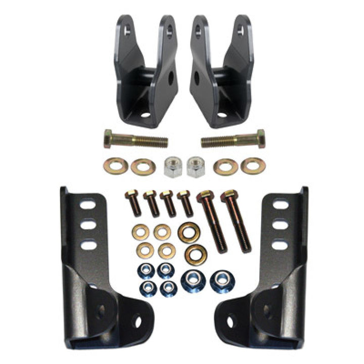 Synergy 07-18 JeepWrangler JK/JKU Front Lower Shock Extension Brackets - Bull Strap