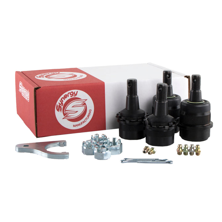 Synergy Jeep JK/WJ HD Knurled Adjustable Ball Joint Kit - Bull Strap