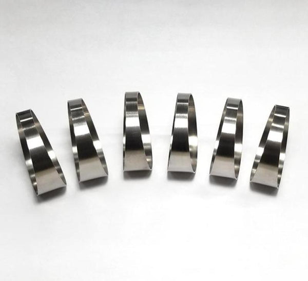 Ticon Industries 3.0in 7.5 Degree 1D/3in CLR Tight Radius 1mm Wall Titanium Pie Cuts - 6pk - Bull Strap