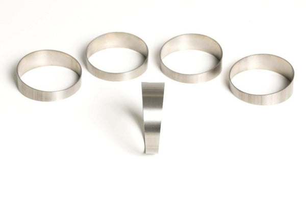 Ticon Industries 4.0in 45 Degree 1.37D/5.48in CLR Loose Radius 1mm Wall Titanium Pie Cuts - 5pk - Bull Strap