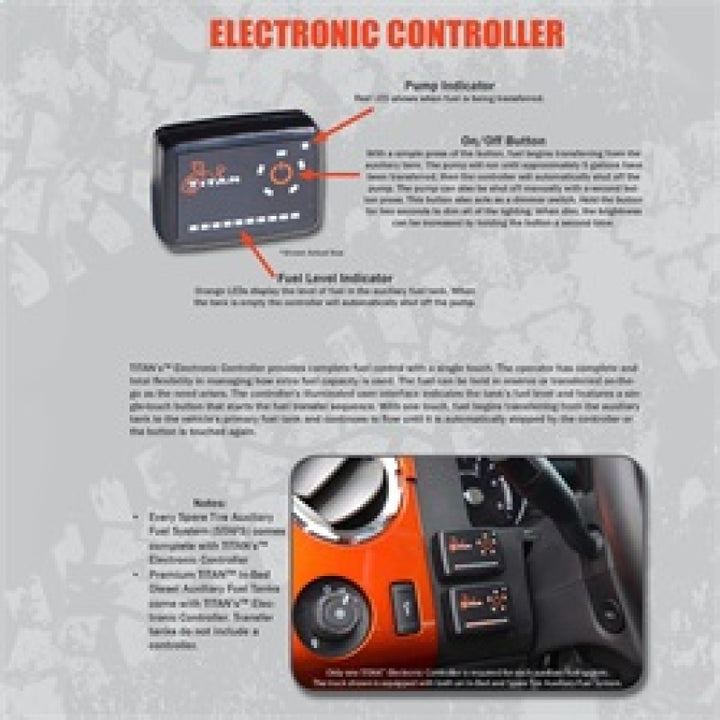 Titan Fuel Tanks Universal 50 Gallon Travel Trekker Fuel System w/Electronic Controller/Pump System - Bull Strap