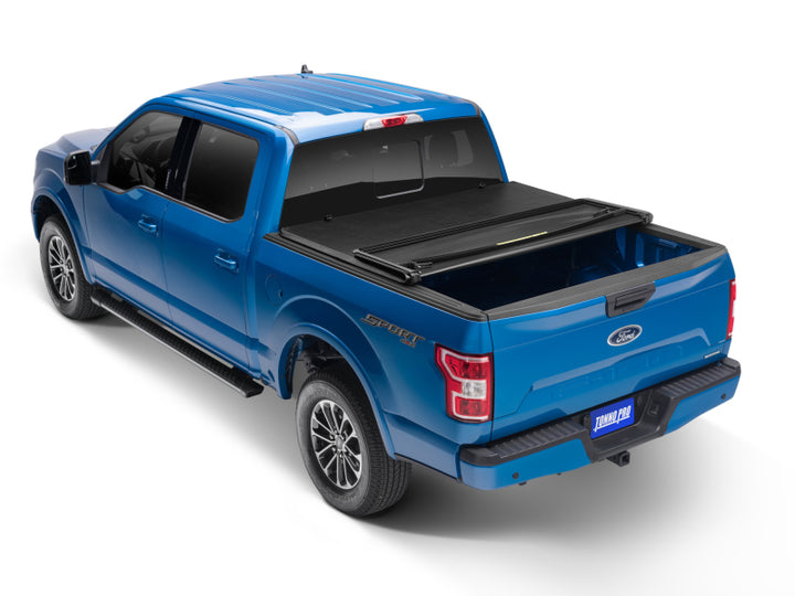 Tonno Pro 06-14 Honda Ridgeline 5ft Fleetside Tonno Fold Tri-Fold Tonneau Cover - Bull Strap