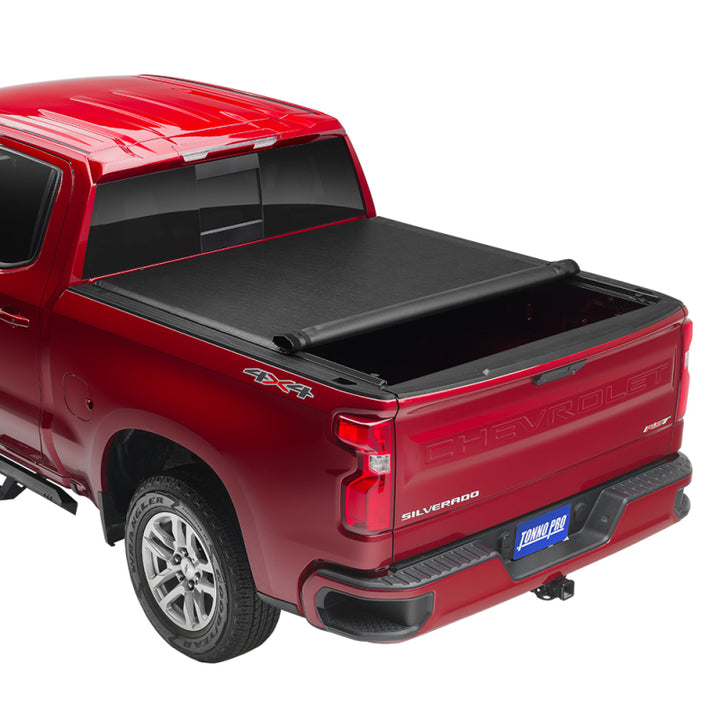 Tonno Pro 2019 Chevy Silverado 1500 6.6ft Fleetside Lo-Roll Tonneau Cover - Bull Strap
