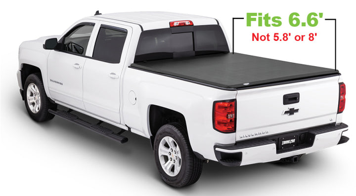 Tonno Pro 2019 Chevy Silverado 1500 6.6ft Fleetside Lo-Roll Tonneau Cover - Bull Strap
