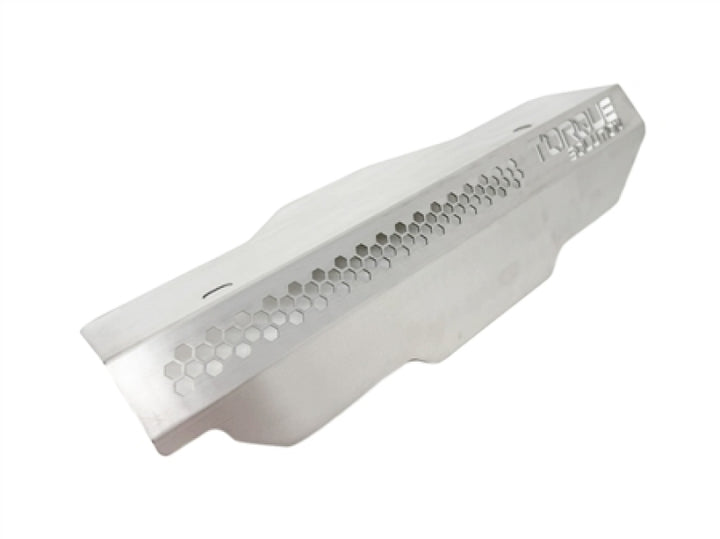 Torque Solution 02-14 Subaru WRX Engine Pulley Cover - Titanium Brushed / Raw - Bull Strap