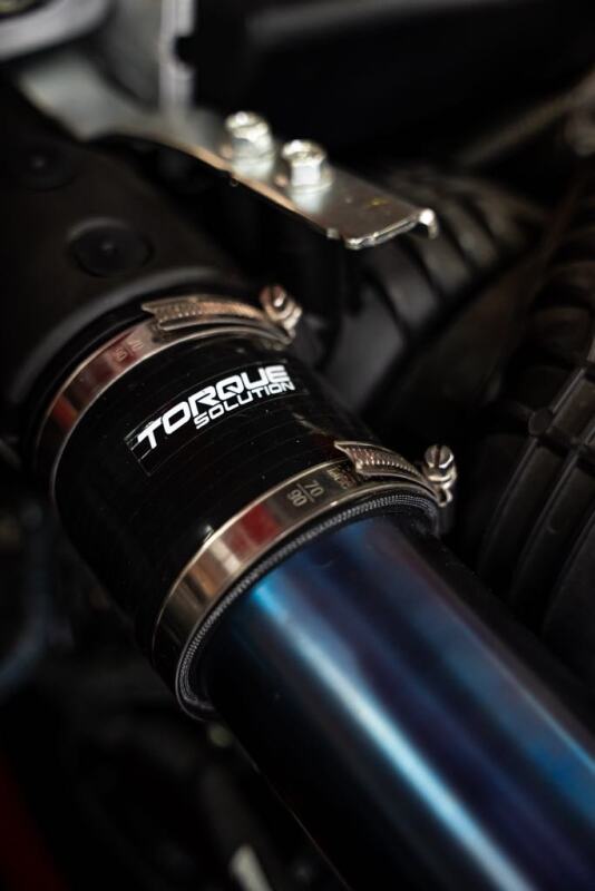 Torque Solution 2022+ Subaru WRX / 19-23 Subaru Ascent Titanium Top Mount Charge Pipe - Burnt Blue - Bull Strap